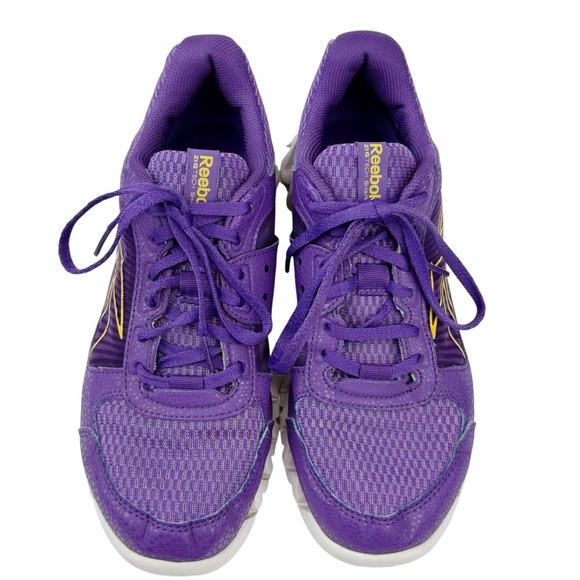 Reebok Zig Tech Shark Sneakers Purple Shoes Women’s Size 8 - Picture 7 of 12